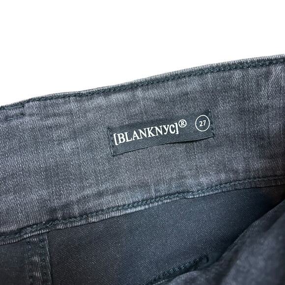 BLANK NYC High Rise Skinny Jeans Black Gray Dark Wash Stretch Denim size 27 - Picture 6 of 8